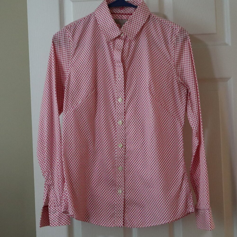 Banana Republic | Pink Rain Drops Shirt, Size 4